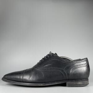 To Boot New York Adam Derrick Men's 10.5 Black Leather Cap Toe Oxford Dress Shoe